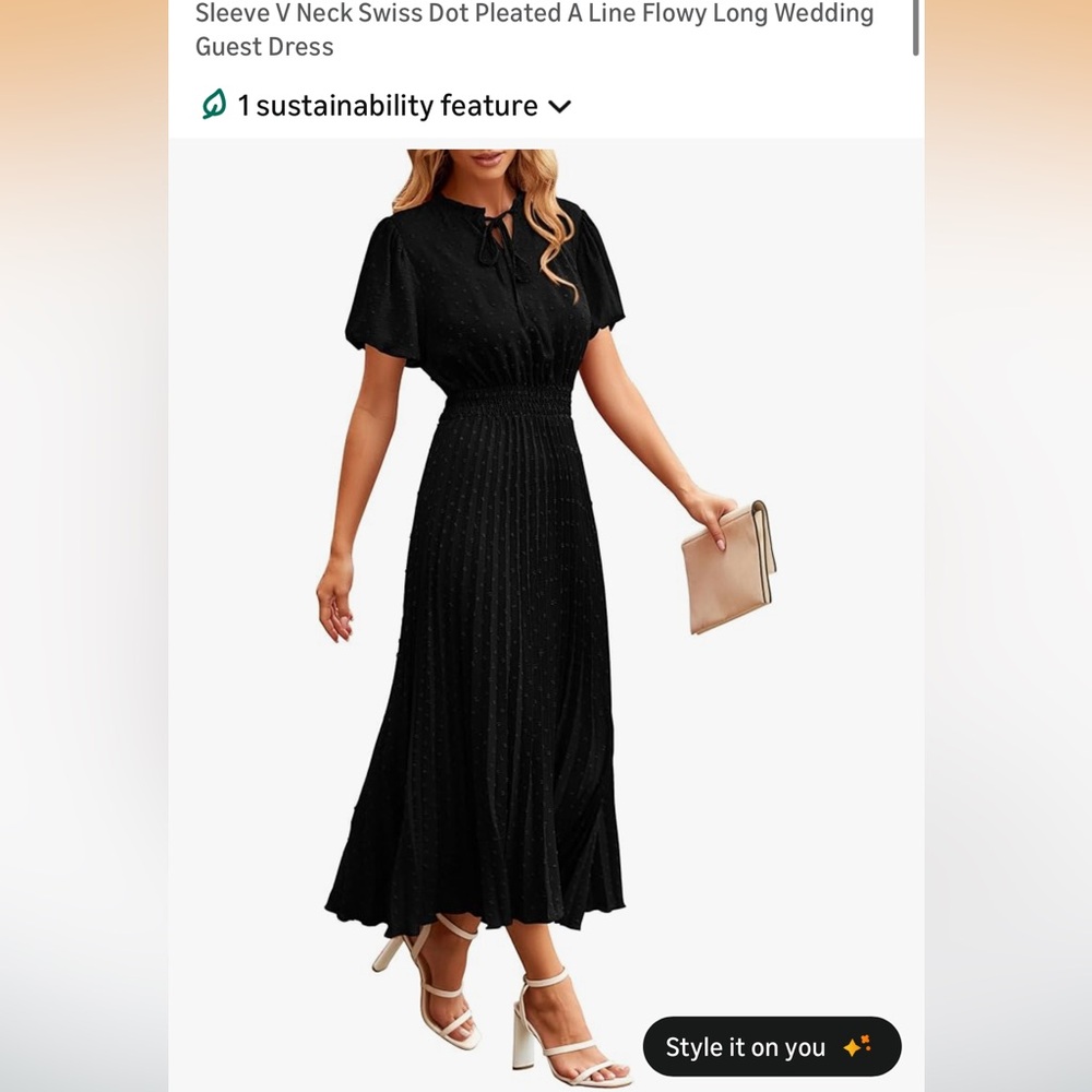 Women's PrettyGarden Elegant Black A-Line Dress